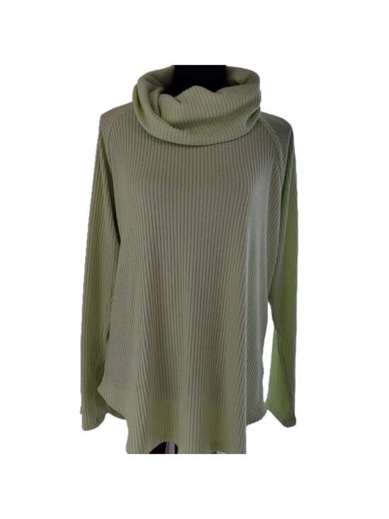 Sonoma Sweaters - Sonoma Chartreuse Lightweight Cowlneck Sweater Size XL EUC